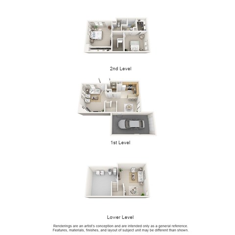 Floor plan for 2 beds, 2.5 baths, 1637 sqft
